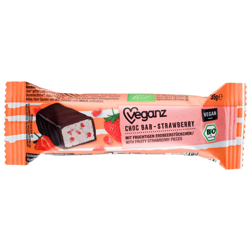 Veganz Bio Choc Bar Strawberry vegan 35g